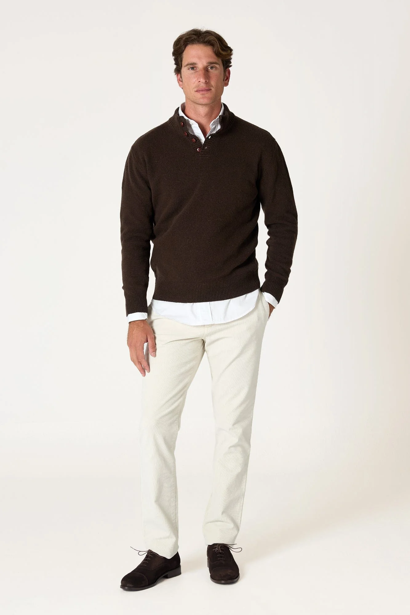 The Lambswool Botones Marron Monegros