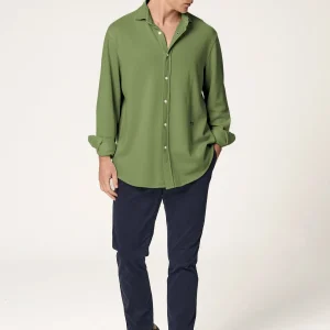 The Cotton Camisa Verde Navarra
