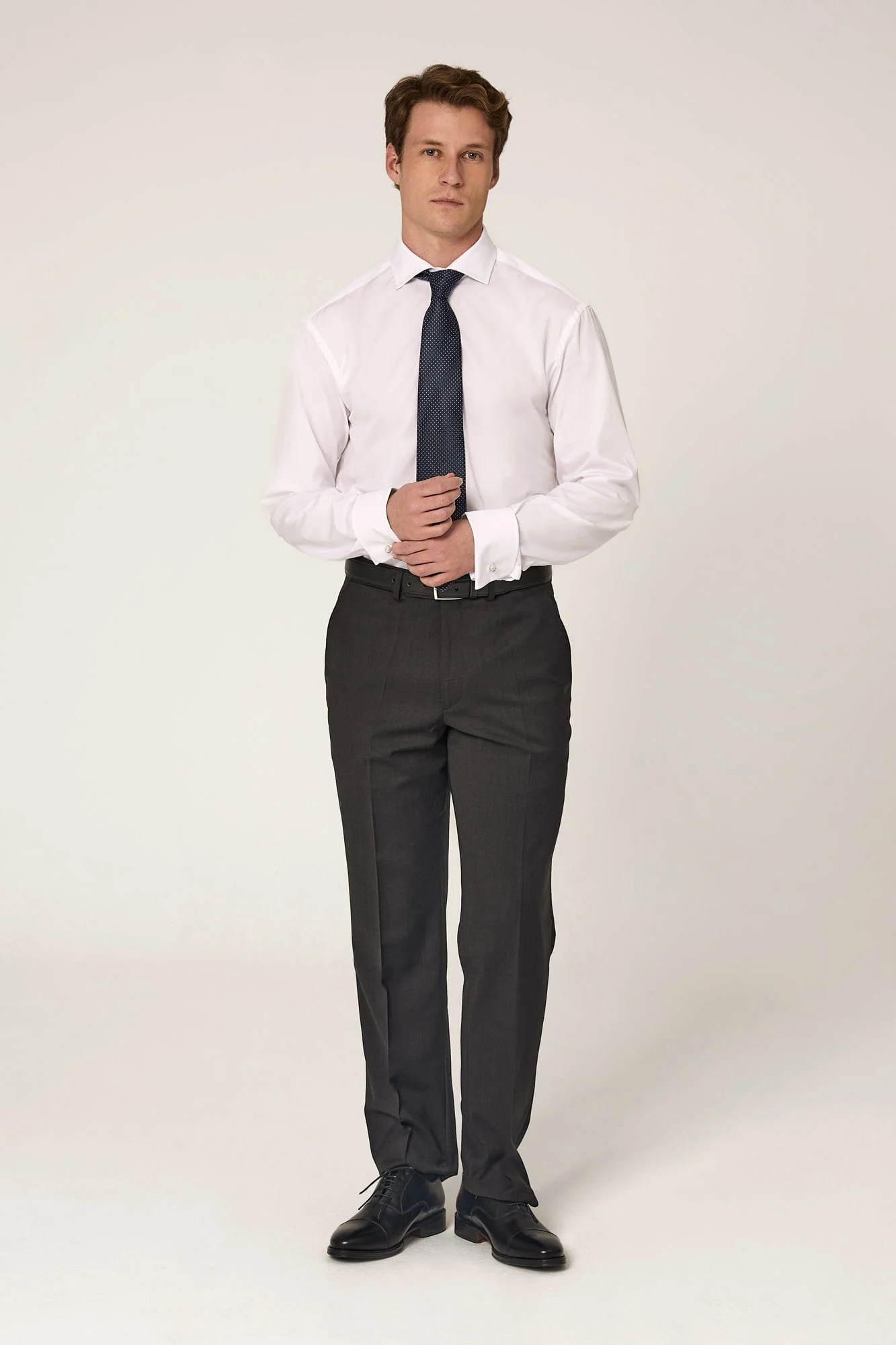 The Popelin Vestir Blanca Doble Puño