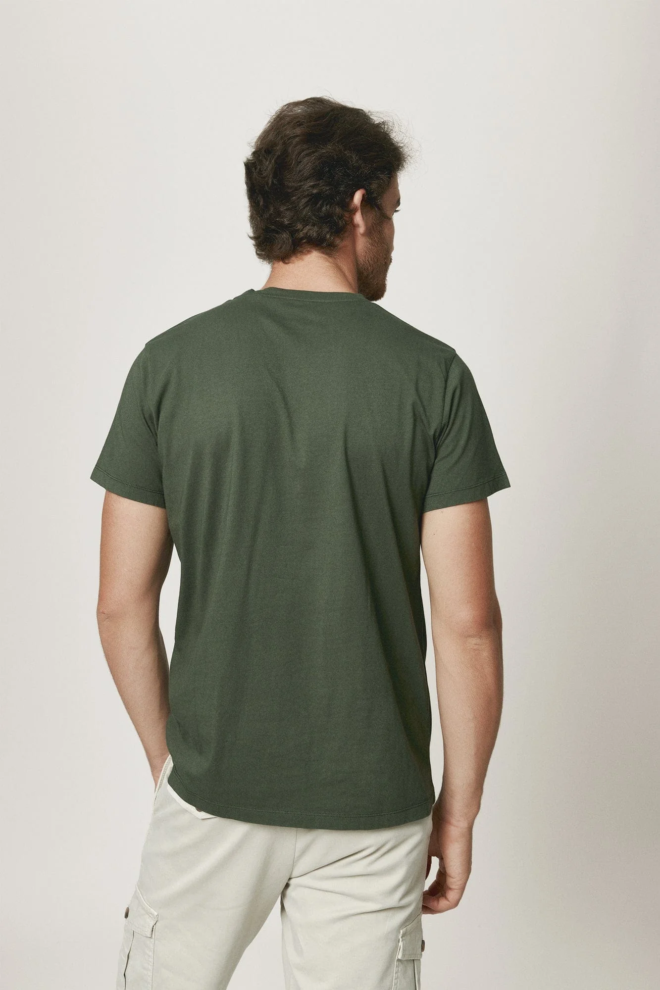 The Cotton T Shirt Verde Pino - Imagen 3