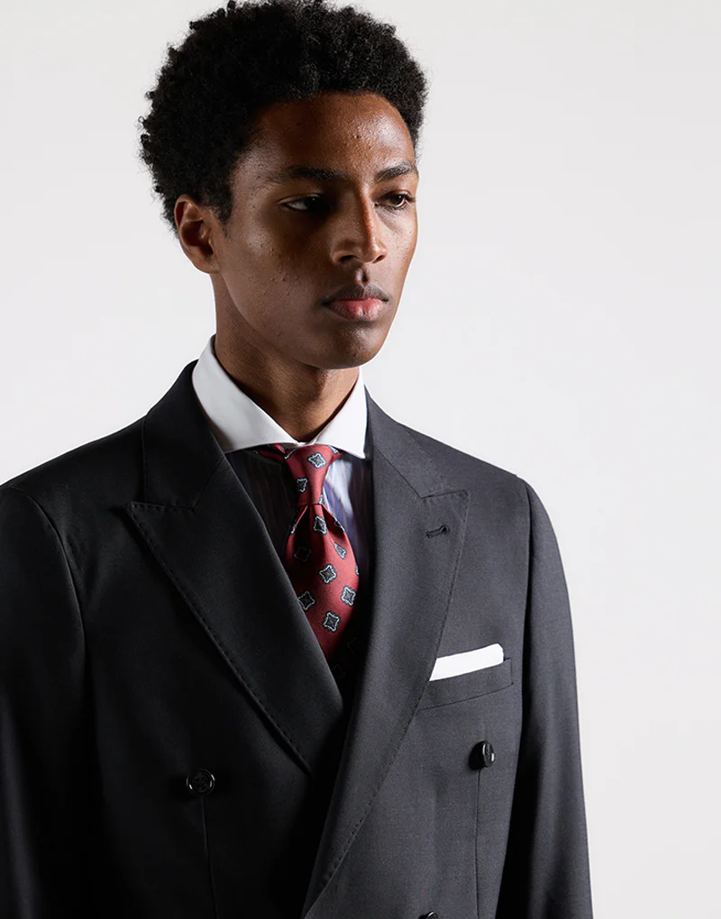 Traje cruzado regular gris marengo - Imagen 6