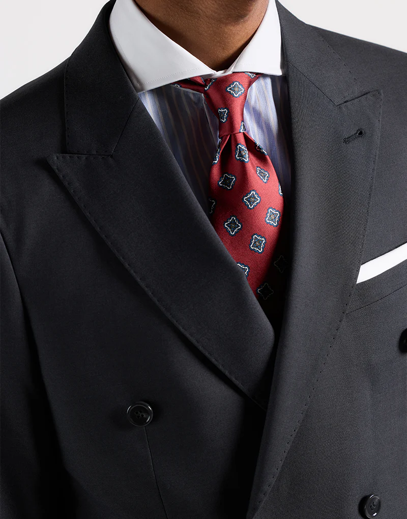 Traje cruzado regular gris marengo - Imagen 5