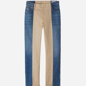 Pantalones Cinco Bolsillos Bicolor