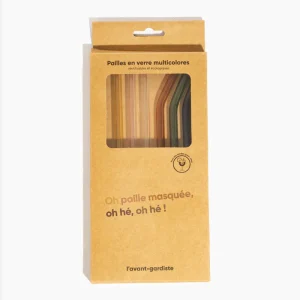 Pack 10 pajitas reutilizables - cristal muticolor