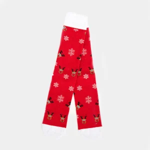 Calcetines Navideñas Unisex Rojos Reno Rudolph