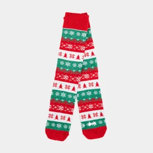 Calcetines Navideñas Unisex Verdes, Rojos y Blancos
