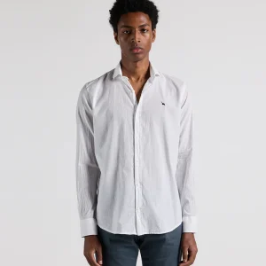 Camisa lavada popelin blanca