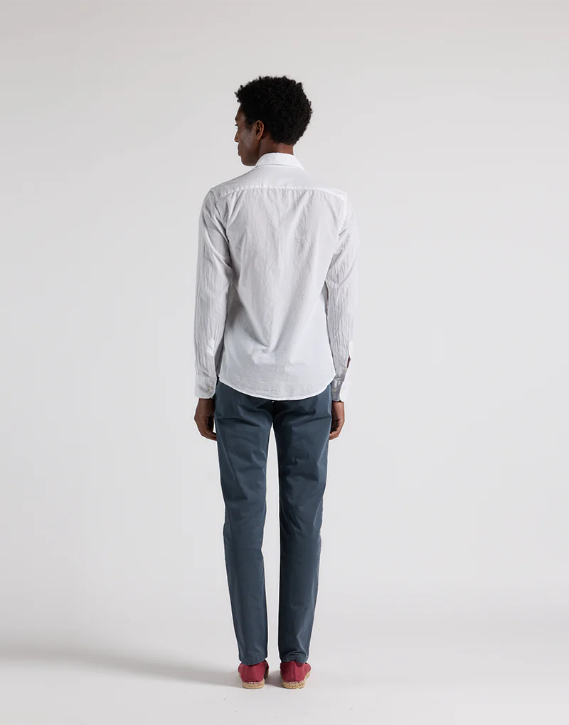 Camisa lavada popelin blanca - Imagen 6