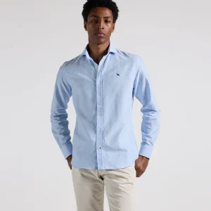 Camisa italia oxford lisa azul