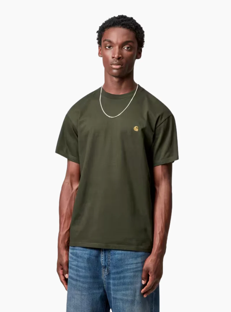 Camiseta S/S Chase - olive / gold