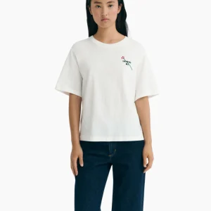 Camiseta bordada flor TM Lucia