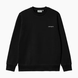Sudadera Script Embroidery - black / white