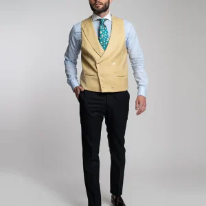 Chaleco vainilla cruzado