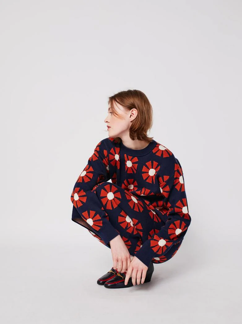 Jersey jacquard Flower - Imagen 3