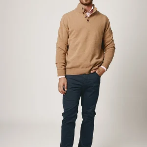 The Lambswool Botones Camel