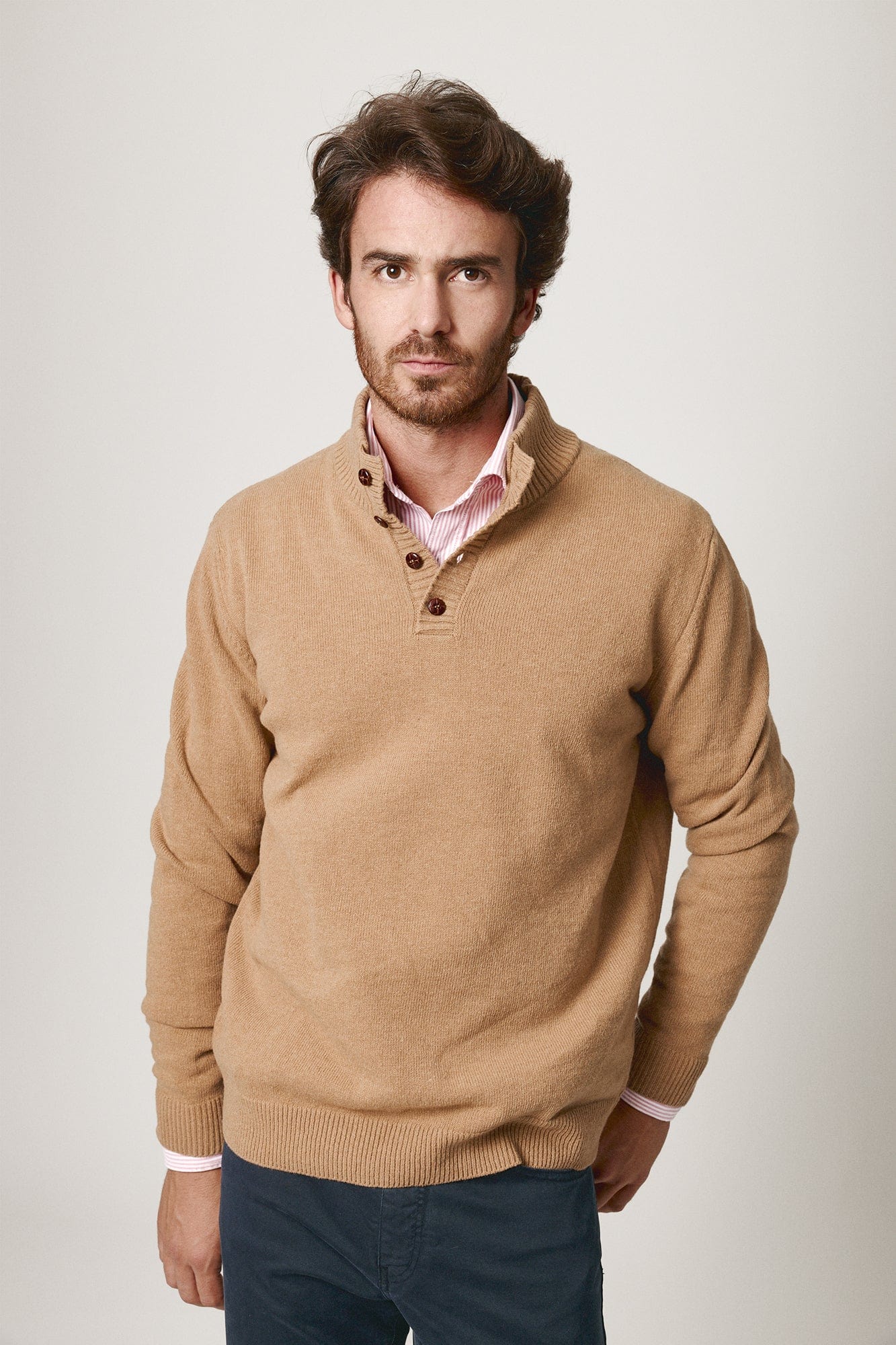 The Lambswool Botones Camel - Imagen 3