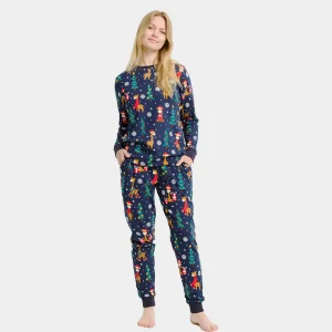 Pijama Navideña para Adultos Unisex Jirafas Algodón Orgánico