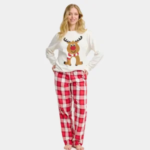 Pijama Navideña para Adultos Unisex Reno Simpático Algodón Orgánico