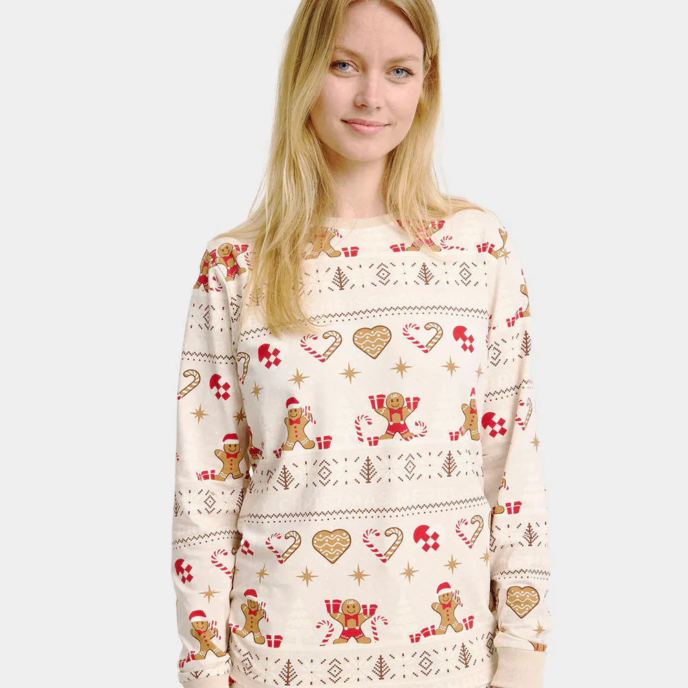Pijama Navideña para Familia Gingercookies Beige Algodón Orgánico - Imagen 5