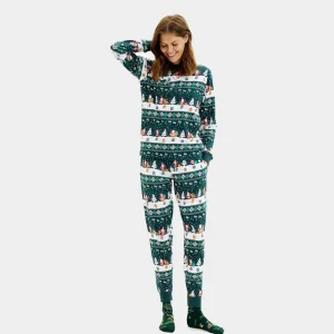 Pijama Navideña para Adultos Unisex Green Jolly Christmas Algodón Orgánico