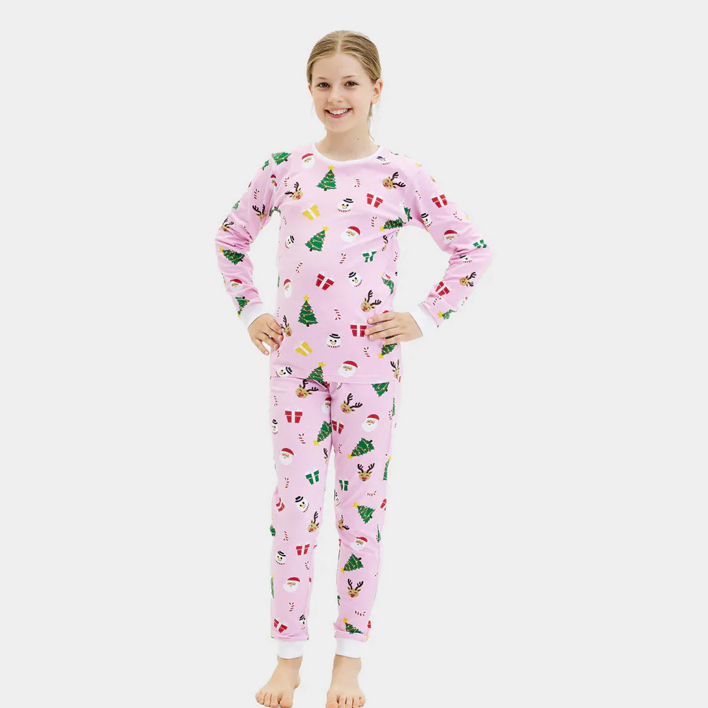 Pijama Navideña para Niños Motivos Navideños Algodón Orgánico