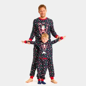 Pijama Navideña para Familia con Papá Noel Esquiador Algodón Orgánico