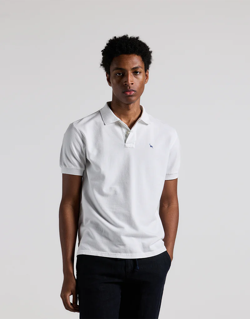 New polo cotton lavado blanco