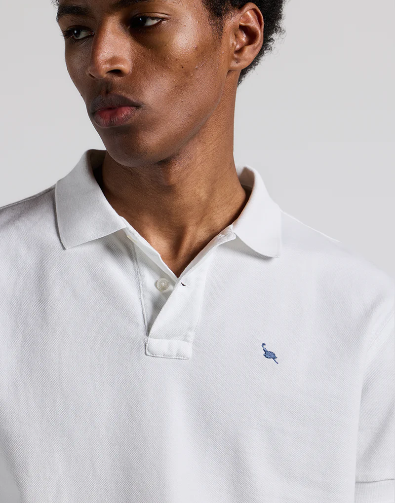 New polo cotton lavado blanco - Imagen 3