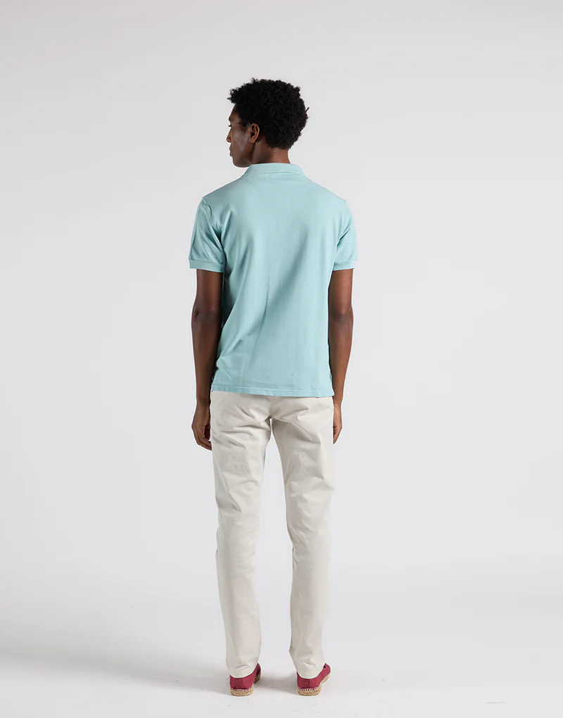 New polo cotton lavado turquesa - Imagen 5