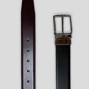 Cinturón reversible negro y marrón