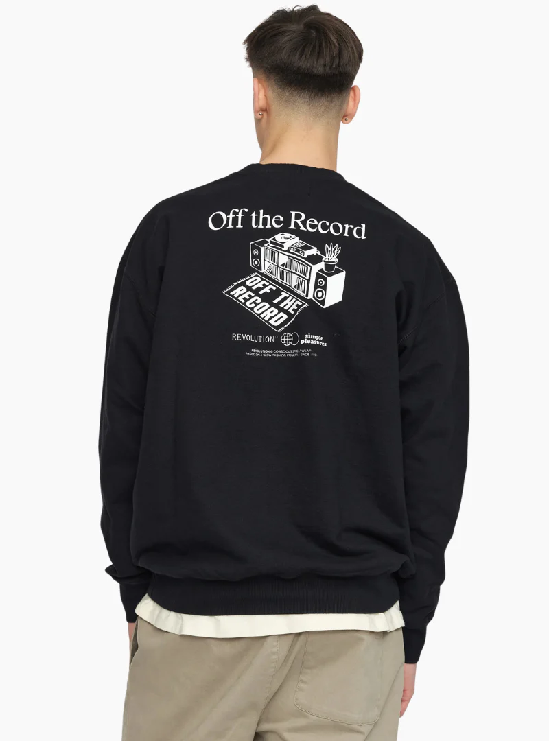 Sudadera Printed Rec - black