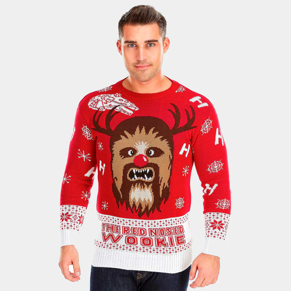 Suéter de Navidad para Hombre Wookie