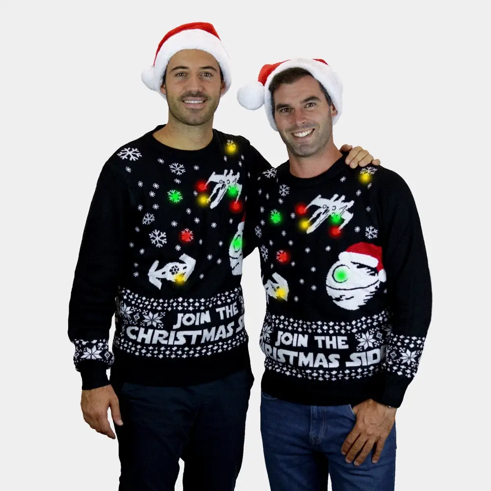 Suéter de Navidad con Luces LED Parejas Join the Christmas Side - Imagen 3