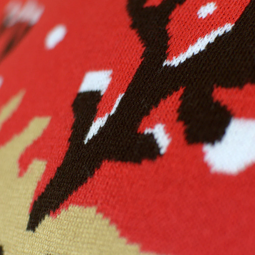 Suéter de Navidad para Hombre Reno con Bufanda Algodón Orgánico - Imagen 5