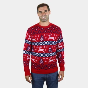 Suéter de Navidad para Hombre Rojo Canadá