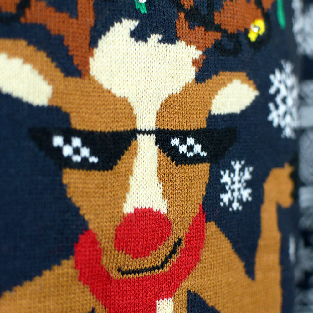 Suéter de Navidad con Luces LED Parejas Jingle Bells - Imagen 4