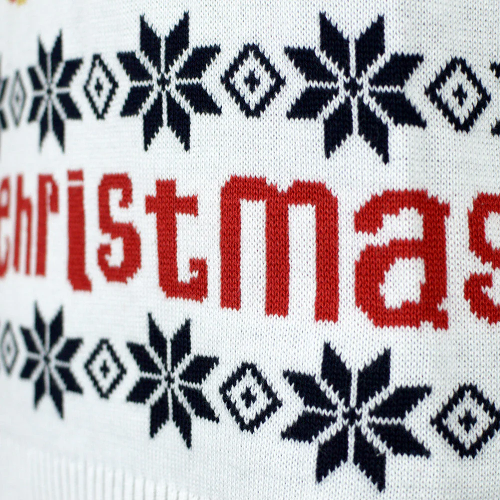 Suéter de Navidad Mujer Azul Papá Noel Reno Rudolph Algodón Orgánico - Imagen 5