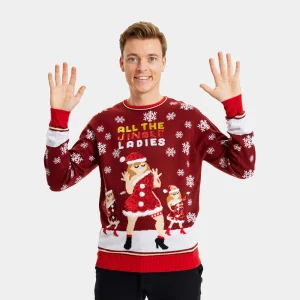 Suéter de Navidad para Hombre Jingles Ladies Lentejuelas